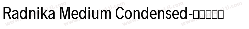 Radnika Medium Condensed字体转换